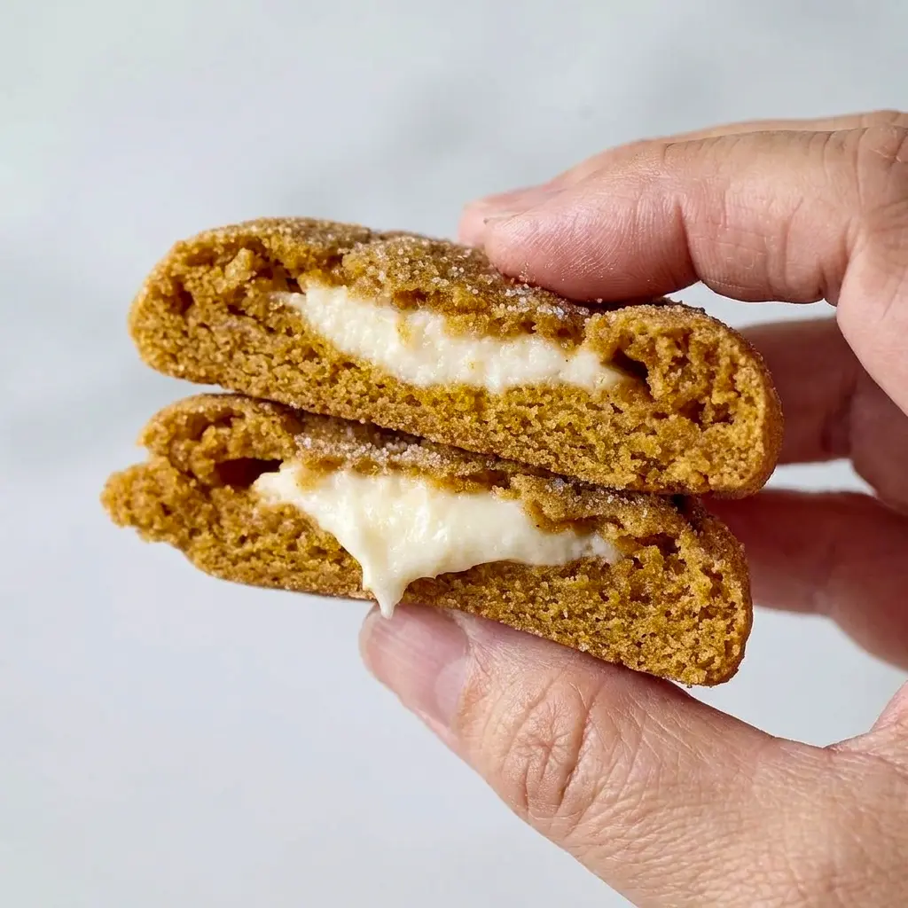 These Pumpkin Cheesecake Cookies combine creamy cheesecake filling with spiced pumpkin flavor for delicious Dessert Recipes With Pumpkin.